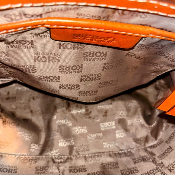 Michael Kors Orange Studded Shoulder Bag - Picture 11 of 11